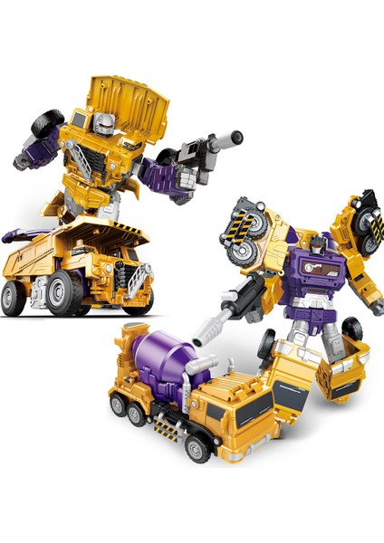 JJ631B Stili Çocuklar Için Eğitici Dönüşüm Robot Oyuncak Mühendislik Araç Modeli Eğlenceli Montaj Deformasyon Eylem Figürü Araba Oyuncak (Yurt Dışından)