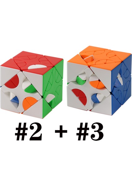 Mxup Skew 2 ve 3 Stili Moyu Meilong Skew Cube 3x3 Mixup Eğik Sihirli Bulmaca Stickerless 6 Yüz Hunyuan Dönme Küpü Versiyon Eğitici Oyuncaklar 3*3 (Yurt Dışından)