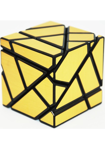 Siyah Taban Altın Stili Lefun Fangcun Hayalet 6cm Küp Magico 3x3 Garip Şekilli Küp Sihirli Bulmaca Hollow Sticker Hız Küpü Eğitici Oyuncaklar Hayalet Küpü (Yurt Dışından)