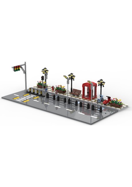 Noel Ağacı-1 Stili Uyumlu Şehir Sokak Manzara Yapı Tuğlaları Moc Yol Trafik Lambaları Levha Bloklar Taban Arkadaşlar Tuğlalar Dıy Oyuncaklar Erkek Kız Hediye (Yurt Dışından) fırsatları
