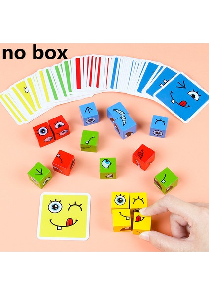 YZ24-KUTU Stili Yok Yeni Montessori Ifade Bulmaca Yüz Değiştirme Küpü Oluşturma Blokları Oyuncaklar Erken Öğrenme Eğitimi Eşleştirme Oyuncak Çocuklar Hediye Için (Yurt Dışından)