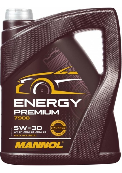 Mn7908-5 Mannol Energy Premıum Sae Fully Synthetic 5W-30 5 L Motor Yağı (2024) Apı Sn/Ch-4 Acea C3
