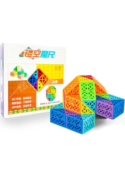 No.36 Tarzı Dingsheng 24 ve Segmentler Sihirli Kural Yılan Çok Renkli 3D Bulmaca Uğraş Oyunu Fidget Küpü Döndür Dönüştürülebilir Çocuk Bulmaca (Yurt Dışından)