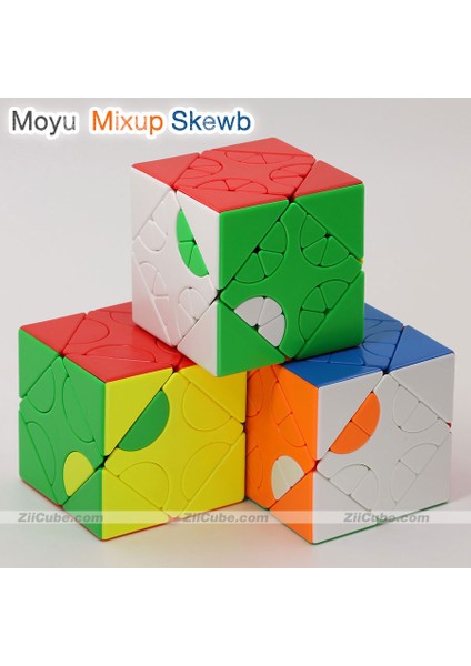 Mxup Skew 1 ve 2 ve 3 Stili Moyu Meilong Skew Cube 3x3 Mixup Eğik Sihirli Bulmaca Stickerless 6 Yüz Hunyuan Dönme Küpü Versiyon Eğitici Oyuncaklar 3*3 (Yurt Dışından)