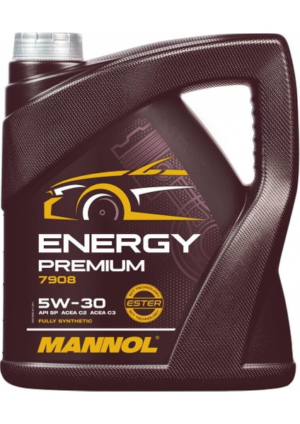 Mn7908-4 Mannol Energy Premıum Sae Fully Synthetic 5W-30 4 L Motor Yağı (2024) Apı Sn/Ch-4 Acea C3