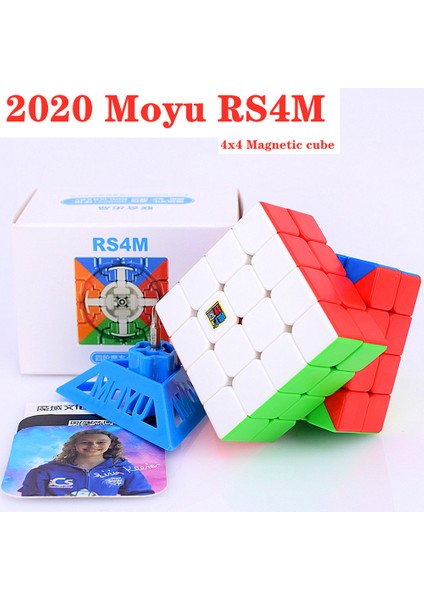 RS4M Stili 2020 Moyu Rs4 M Manyetik Sihirli Küp 4x4 Hız Küpü RS4M RS3M Bulmaca Küpü Rs3 M Cubo Magico Yarışma Küpleri (Yurt Dışından)
