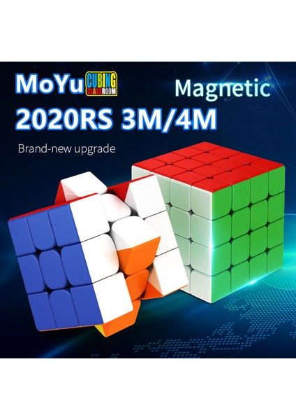 RS4M Stili 2020 Moyu Rs4 M Manyetik Sihirli Küp 4x4 Hız Küpü RS4M RS3M Bulmaca Küpü Rs3 M Cubo Magico Yarışma Küpleri (Yurt Dışından) indirimleri