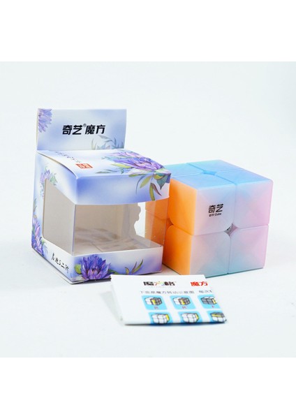 3x3 Stili Qiyi Jöle Renkli Sihirli Küp 2x2 3x3 4x4 5x5 Piramit Anahtarlık Hızlı Küp Eğitici Cubo Magico Bulmaca Oyuncak Çocuklar Çocuk Hediye (Yurt Dışından)
