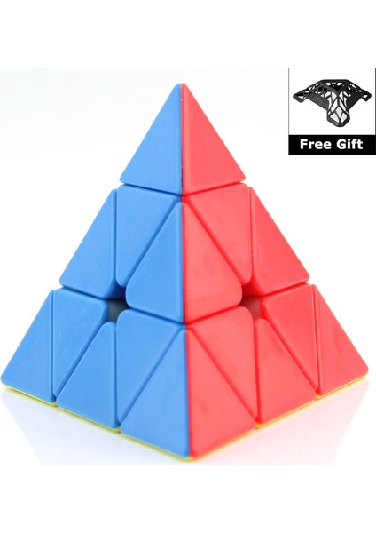Siyah Stil Moyu Üçgen Sihirli Küp Cubing Meilong 3x3 Piramit Küp Stickerless Magico Hızlı Profesyonel Bulmaca Cubo Eğitim Oyuncakları (Yurt Dışından) fiyatları