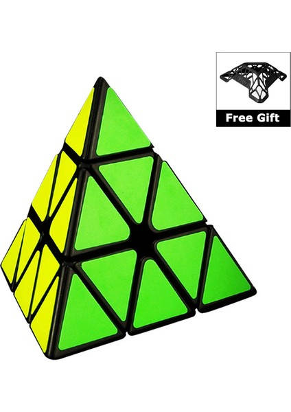Siyah Stil Moyu Üçgen Sihirli Küp Cubing Meilong 3x3 Piramit Küp Stickerless Magico Hızlı Profesyonel Bulmaca Cubo Eğitim Oyuncakları (Yurt Dışından) fırsatları
