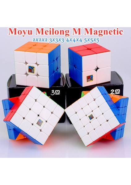 5X5X5 M Stili Moyu Meilong M Manyetik Hızlı Hızlı Küp Magnet Bulmaca Küp 2x2 3x3 Cubo Magico 4x4 5x5 (Yurt Dışından)