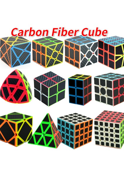 3x3 Boş Stil Karbon Fiber Küp Sihirli Küp Hızlı 2x2 3x3 4x4 5x5 Piramit Sq1 Skew Bulmaca Pirinç Dümbelek Cubo Magico Oyuncaklar Çocuklar Için (Yurt Dışından) fiyatları