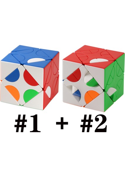 Mxup Skew 1 ve 2 Stili Moyu Meilong Skew Cube 3x3 Mixup Eğik Sihirli Bulmaca Stickerless 6 Yüz Hunyuan Dönme Küpü Versiyon Eğitici Oyuncaklar 3*3 (Yurt Dışından)