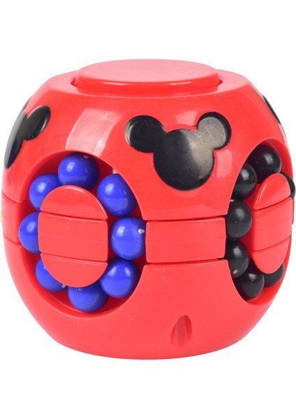 Kırmızı Stil Çocuklar Için Eğitici ve Renkli Antistres Hız Küpü Yapboz Fidget Oyuncak (Yurt Dışından)