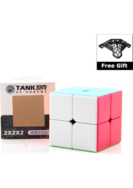 2X2X2 Küp Stili Shengshou Tank Magic Cube Profesyonel Bulmaca 2x2 Hız Küpü Mini Cep Küpü Eğitici Eğlenceli Oyuncaklar Yetişkin Çocuklar Için (Yurt Dışından)