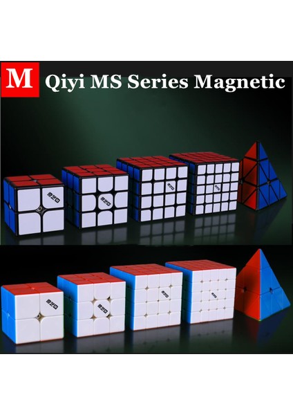 4x4 M S Stili Qiyi Ms Serisi Manyetik Sihirli Küp Hızlı Küp 2x2 3x3 Piramit Küp 4x4 Cubo Magico 5x5 Bulmaca (Yurt Dışından)