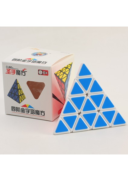 4x4 Siyah Stil Shengshou Jinzita Magic Cube Sengso Dört Katman Hızlı Küp Büyük Magic Neo Küp Üçgen Hızlı Ultra Pürüzsüz 11CM Big Magic Neo Küp Üçgen Hızlı Ultra-Pürüzsüz (Yurt Dışından)