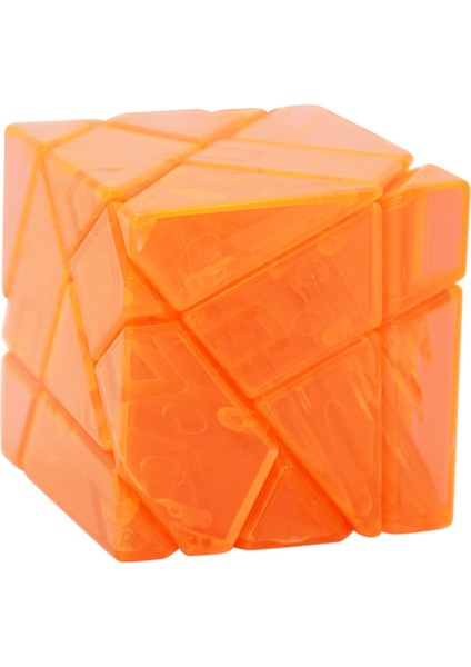 Şeffaf Turuncu Stil Lefun Fangcun Hayalet 6cm Küp Magico 3x3 Garip Şekilli Küp Sihirli Bulmaca Hollow Sticker Hız Küpü Eğitici Oyuncaklar Hayalet Küpü (Yurt Dışından)