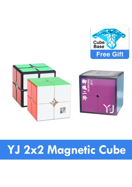 Bay M Siyah Stil Yongjun Yupo V2 M Manyetik Cubing Hızlı 2x2 2m Sihirli Küp Puzzle Profesyonel Eğitici Oyuncaklar - Çocuklar Için (Yurt Dışından)