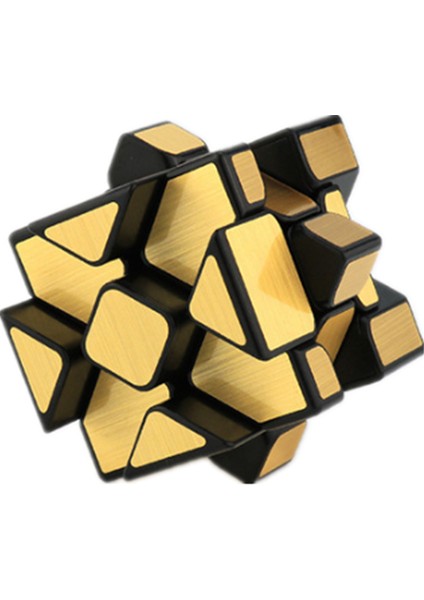 Fırçalanmış Altın Stili Moyu Fisher Cube Hızlı Bulmaca Aynalı Sihirli Küp Dökümlü Eğitici Oyuncaklar Çocuklar Için Cubo Magico (Yurt Dışından)