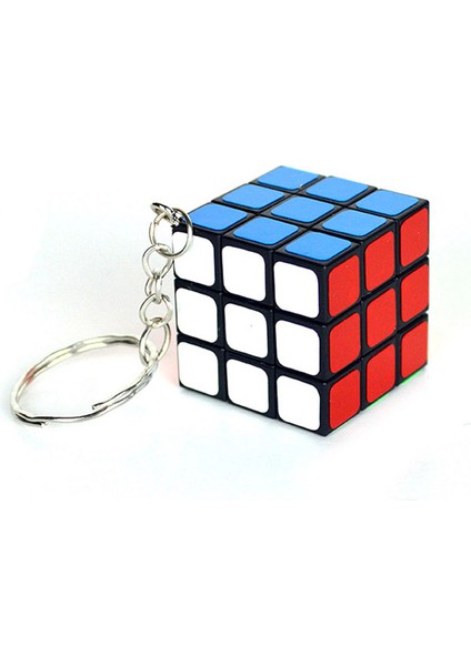 Siyah Stil 3X3X3 Sihirli Küp Pvc Sticker Mini Taşınabilir Anahtarlık Eğitici Küp Bulmaca Oyuncakları Çocuklar Yetişkinler Anahtar Süsü (Yurt Dışından)