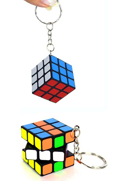 Siyah Stil 3X3X3 Sihirli Küp Pvc Sticker Mini Taşınabilir Anahtarlık Eğitici Küp Bulmaca Oyuncakları Çocuklar Yetişkinler Anahtar Süsü (Yurt Dışından) indirimleri
