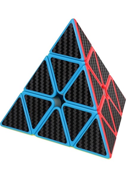 D Stili Sihirli Küp Piramit Çoklu Sıra Sihirli Küp Karbon Fiber Sticker Serisi Sihirli Küp Çocuk Eğitici Oyuncaklar (Yurt Dışından) fiyatları