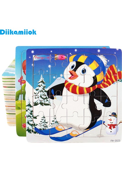 FH-208 Stili Sıcak Satış 20 Dilim Ahşap Bulmaca Oyuncak Çocuk Bebek Eğitici Öğrenme Oyuncakları Çizgi Film Hayvanlar Araç Ahşap Yapbozlar (Yurt Dışından) indirimleri