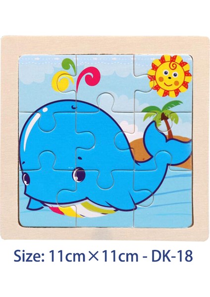 Dk-18 Stili 11CM Renkli Ahşap 3D Bulmacalar Çizgi Film Hayvanlar Çocuklar Bilişsel Oyun Ahşap Oyuncaklar Eğitici Ahşap Oyuncaklar Çocuklar Bebek Eğitici Oyuncak Oyunları (Yurt Dışından)