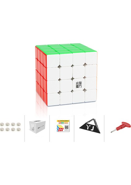 4x4 Stili Yj Zhilong Mini 3x3 M 4x4 M 5x5 M Manyetik Hız Küpleri Küçük Boy Yongjun Zhilong Magico Cube Bulmaca Oyuncakları Manyetik Küp (Yurt Dışından)