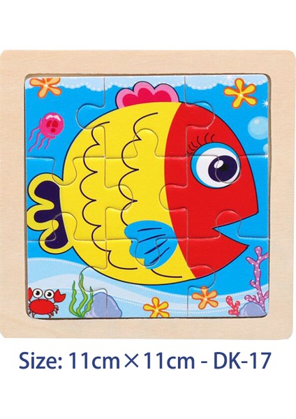 Dk-17 Stili 11CM Renkli Ahşap 3D Bulmacalar Çizgi Film Hayvanlar Çocuklar Bilişsel Oyun Ahşap Oyuncaklar Eğitici Ahşap Oyuncaklar Çocuklar Bebek Eğitici Oyuncak Oyunları (Yurt Dışından)