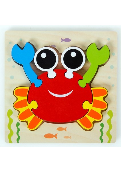 CRAB501 Stili Montessori Malzemeler Çocuklar Jigsaw Tahtası Eğitici Ahşap Oyuncaklar Bebekler Için Bulmaca Tangram Karikatür Baykuş Bebek Oyuncakları (Yurt Dışından)