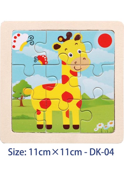 Dk-04 Stili 11CM Renkli Ahşap 3D Bulmacalar Çizgi Film Hayvanlar Çocuklar Bilişsel Oyun Ahşap Oyuncaklar Eğitici Ahşap Oyuncaklar Çocuklar Bebek Eğitici Oyuncak Oyunları (Yurt Dışından)