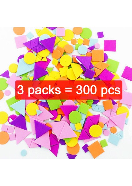 300 Adet 3 Torba Tarzı Çocuklar Için Eğitici Eva Stickerlar Geometri Bulmaca Kendinden Yapışkanlı Köpük Stickerlar El Sanatları Hediye Oyuncak Zxh (Yurt Dışından)