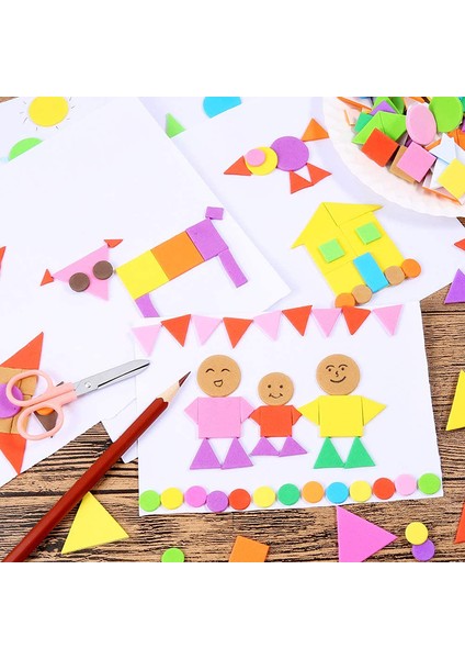 300 Adet 3 Torba Tarzı Çocuklar Için Eğitici Eva Stickerlar Geometri Bulmaca Kendinden Yapışkanlı Köpük Stickerlar El Sanatları Hediye Oyuncak Zxh (Yurt Dışından)