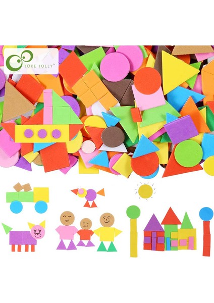 300 Adet 3 Torba Tarzı Çocuklar Için Eğitici Eva Stickerlar Geometri Bulmaca Kendinden Yapışkanlı Köpük Stickerlar El Sanatları Hediye Oyuncak Zxh (Yurt Dışından)