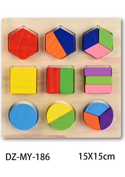 C Stili Montessori Ahşap Puzzle El Tutma Panoları Oyuncaklar Tangram Mozaik Bebek Eğitici Oyuncaklar Karikatür Araç Hayvanlar Meyveler 3D Puzzle (Yurt Dışından)