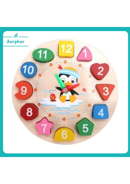 2 Adet Tarzı Montessori Çizgi Film Hayvan Eğitici Ahşap Tetris Klasik Oyuncak Boncuklu Geometri Sayısal Saat Bulmacaları Aletleri Eşleştirme Çocuklar Için (Yurt Dışından)