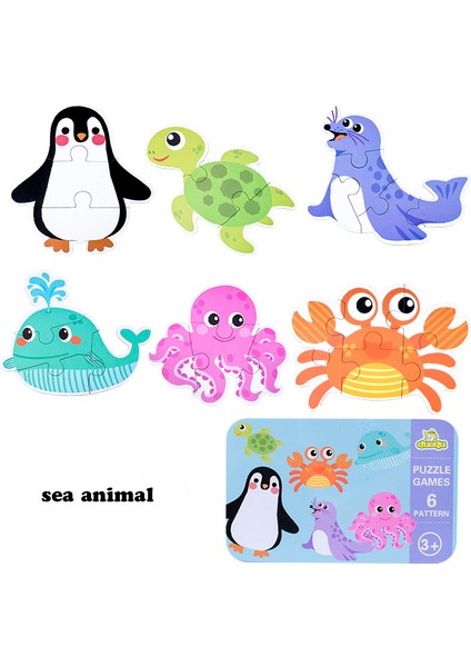 Okyanus TJ179 Stili Montessori Bebek Bulmaca Eğitici Oyuncak Eşleştirme Oyunu 3D Puzzle Tahtası Jigsaw Çocuklar Bulmacalar Ahşap Bulmacalar Çocuklar Için Oyuncak Yıl (Yurt Dışından)