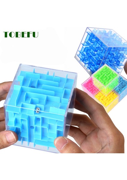 Rastgele 6,5 cm Stili Tobefu 3D Labirent Büyüsü Küp Şeffaf Altı Yüzlü Bulmaca Hız Küpü Yuvarlanan Top Oyunu Cubos Labirent Oyuncaklar Çocuklar Için Eğitici (Yurt Dışından)