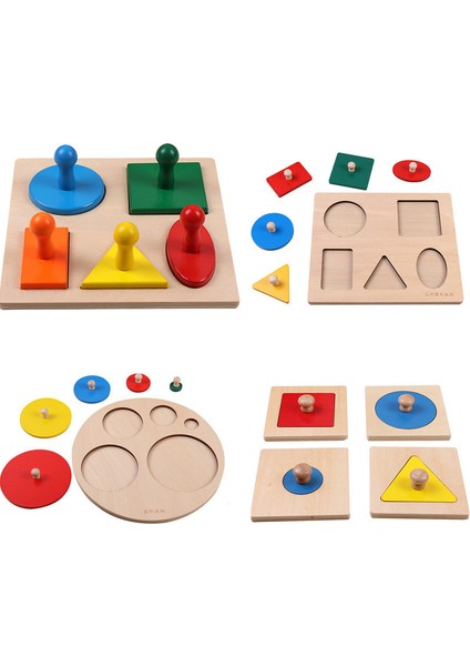 D 2 Stili Ahşap Geometrik Şekiller Sıralama Matematik Montessori Puzzle Renkli Okul Öncesi Öğrenme Eğitici Oyun Bebek Çocuk Oyuncakları (Yurt Dışından) fiyatları