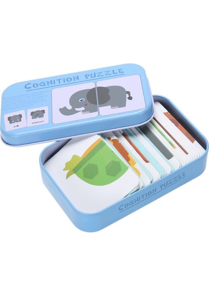Bir Stil Bebek Çocuk Bilişsel Bulmaca Oyuncakları Minik Demir Kutu Kart Eşleştirme Oyunu Zihinsel Kartlar Araç Meyve Hayvan Yaşam Setleri Çift Bulmaca (Yurt Dışından) fırsatları