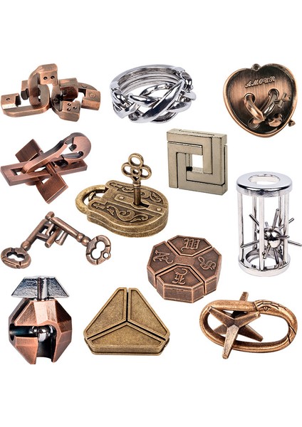 Model 14 Tarzı Çocuklar ve Yetişkinler Için Klasik Zeka Metal Bulmaca Oyunu Oyuncakları (Yurt Dışından)