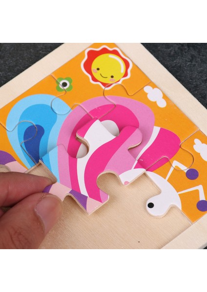 19-Kelebek Tarzı Çocuklar Için Ahşap Puzzle Oyuncaklar, Eğitici Yapboz Oyuncakları Hediye (Yurt Dışından)