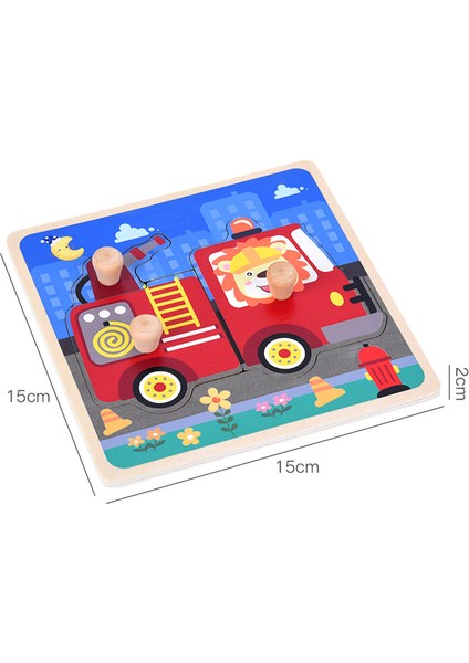 WT477 Maymun Stili Karikatür Hayvan Ahşap Yapboz Bebek Montessori Erken Eğitim Öğrenme Oyuncak Çocuk El Tutma Tahtası 3D Bulmaca Ahşap Oyuncaklar Için Çocuk (Yurt Dışından)