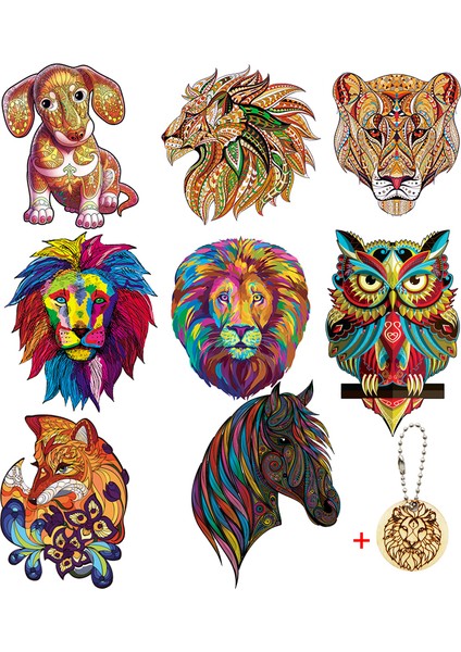 Sz-17-A4 Stili Eşsiz Ahşap Hayvan Puzzle Gizemli Aslan 3D Puzzle Hediye Eğitici Oyun Oyuncaklar Yetişkinler Çocuklar Için Eğlenceli (Yurt Dışından) fiyatları