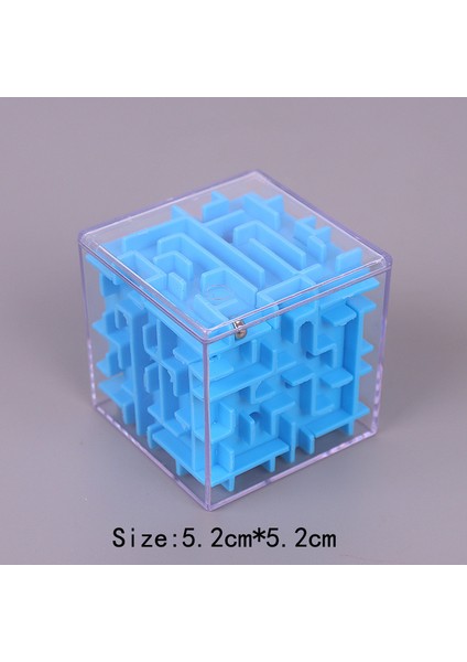 Mavi 5.2cm Stili Tobefu 3D Labirent Büyüsü Küp Şeffaf Altı Yüzlü Bulmaca Hız Küpü Yuvarlanan Top Oyunu Cubos Labirent Oyuncaklar Çocuklar Için Eğitici (Yurt Dışından)