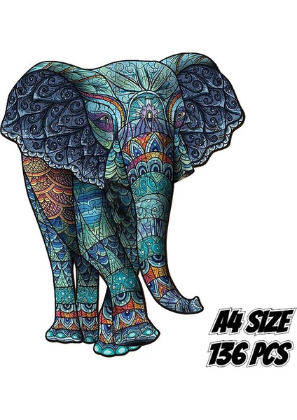 Elephant1 A4 Stili Ahşap Hayvan Bulmaca Fil Tilki Panda Papağan Yapboz Tahta Seti Bebek Oyuncakları Yetişkinler Çocuklar Hediyeler Eğitici Oyunlar Oyuncaklar Bulmaca (Yurt Dışından)