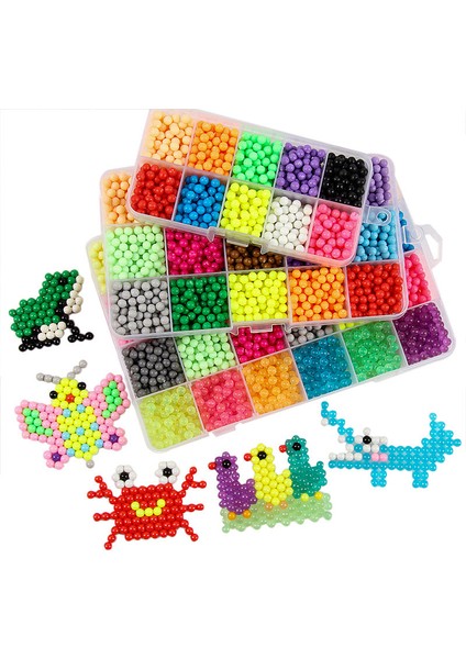 2200 Adet Tarzı 36 Renk 5mm Set Yedek Boncuk Bulmaca Kristal Kendin Yap Sprey Sihirli Boncuk Set Top Oyunları 3D El Yapımı Sihirli Oyuncaklar Çocuklar Için (Yurt Dışından)