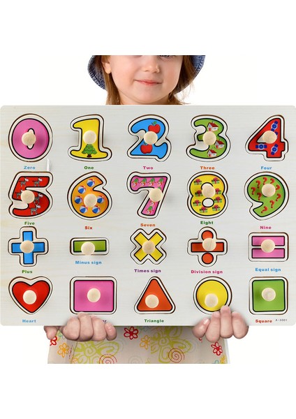 A3001 Stili Montessori Ahşap Puzzle El Tutma Panoları Oyuncaklar Tangram Mozaik Bebek Eğitici Oyuncaklar Karikatür Araç Hayvanlar Meyveler 3D Puzzle (Yurt Dışından)